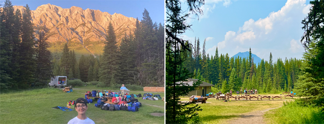 Blick auf den Campingplatz und den Auffbau der Zelt bei einer LISA! Sprachreise für Schüler in Calgary